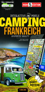 Campingkarte Frankreich. 1:800'000