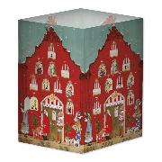 Adventskalender-Leuchte. Rotes Haus