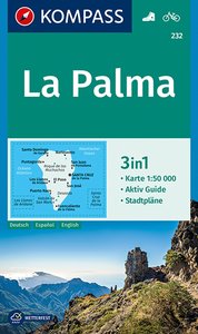 KOMPASS Wanderkarte 232 La Palma 1:50.000. 1:50'000