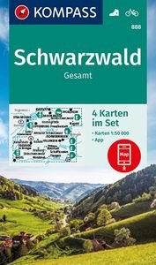 KOMPASS Wanderkarte 888 Schwarzwald Gesamt. 1:50'000