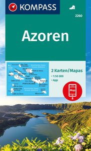 KOMPASS Wanderkarten-Set 2260 Azoren (2 Karten) 1:50.000. 1:50'000