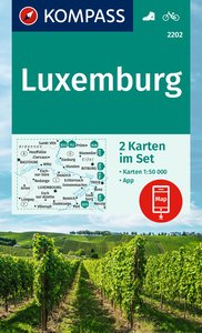 KOMPASS Wanderkarten-Set 2202 Luxemburg (2 Karten) 1:50.000. 1:50'000
