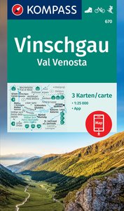 KOMPASS Wanderkarten-Set 670 Vinschgau / Val Venosta (3 Karten) 1:25.000. 1:25'000